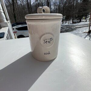 #673 CERAMIC CANISTER WITH LID